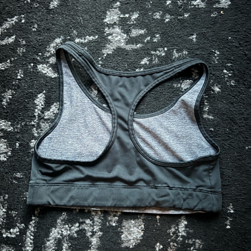 Black and Gray Reversible Sports Bra